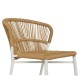 Καρέκλα Κήπου ArteLibre RIVIERA Λευκό/Φυσικό Αλουμίνιο/Rattan 57x61x79cm