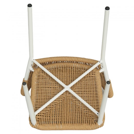 Καρέκλα Κήπου ArteLibre RIVIERA Λευκό/Φυσικό Αλουμίνιο/Rattan 57x61x79cm