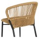 Καρέκλα Κήπου ArteLibre RIVIERA Μαύρο/Φυσικό Αλουμίνιο/Rattan 57x61x79cm