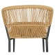 Καρέκλα Κήπου ArteLibre RIVIERA Μαύρο/Φυσικό Αλουμίνιο/Rattan 57x61x79cm