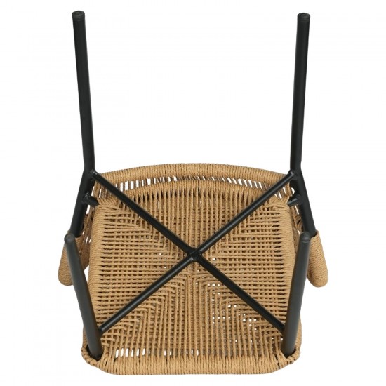 Καρέκλα Κήπου ArteLibre RIVIERA Μαύρο/Φυσικό Αλουμίνιο/Rattan 57x61x79cm