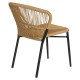 Καρέκλα Κήπου ArteLibre RIVIERA Μαύρο/Φυσικό Αλουμίνιο/Rattan 57x61x79cm