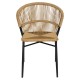 Καρέκλα Κήπου ArteLibre RIVIERA Μαύρο/Φυσικό Αλουμίνιο/Rattan 57x61x79cm