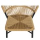 Καρέκλα Κήπου ArteLibre RIVIERA Μαύρο/Φυσικό Αλουμίνιο/Rattan 57x61x79cm