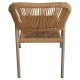 Πολυθρόνα Κήπου ArteLibre MOOREA Μπεζ/Φυσικό Αλουμίνιο/Rattan 58x56x79cm