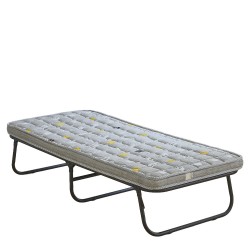 Κρεβάτι Σπαστό ArteLibre FLEXREST Με Στρώμα Πάχους 12cm Μαύρο Μέταλλο 180x80x33cm