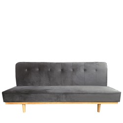 Καναπές Κρεβάτι Τριθέσιος ArteLibre CELESTE Γκρι Ύφασμα 193x85x88cm