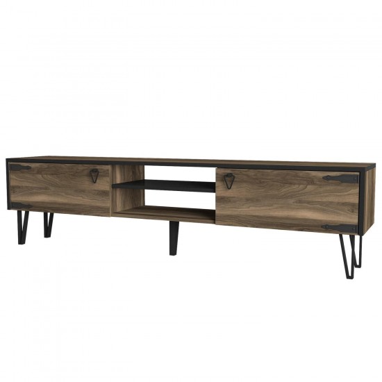 Έπιπλο Τηλεόρασης ArteLibre Thira Σκούρο Καφέ 180x30x49cm
