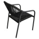 Πολυθρόνα Κήπου ArteLibre MOOREA Ανθρακί Αλουμίνιο/Rattan 58x56x79cm