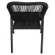 Πολυθρόνα Κήπου ArteLibre MOOREA Ανθρακί Αλουμίνιο/Rattan 58x56x79cm