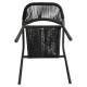 Πολυθρόνα Κήπου ArteLibre MOOREA Ανθρακί Αλουμίνιο/Rattan 58x56x79cm