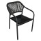 Πολυθρόνα Κήπου ArteLibre MOOREA Ανθρακί Αλουμίνιο/Rattan 58x56x79cm