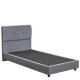 Κρεβάτι Μονό ArteLibre TAMAHAWK Γκρι Ύφασμα 212x106.5x106cm (Στρώμα 90x200cm)