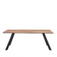 Τραπέζι Τραπεζαρίας ArteLibre AOSA Honey Maple/Μαύρο MDF/Μέταλλο 160x90x76cm
