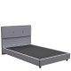 Κρεβάτι Ημίδιπλο ArteLibre TAMAHAWK Γκρι Ύφασμα 212x136x106cm (Στρώμα 120x200cm)