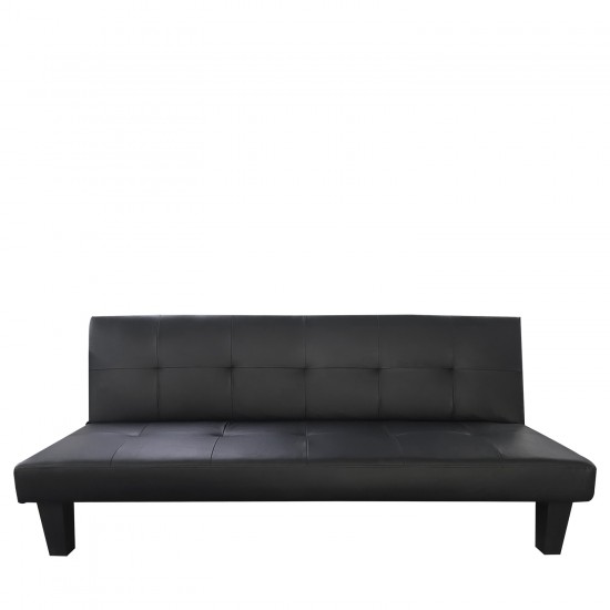 Καναπές Κρεβάτι Τριθέσιος ArteLibre NAHELE Μαύρο PU 179x82.5x78cm