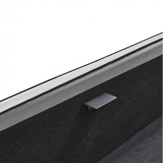 Κρεβάτι Υπέρδιπλο ArteLibre WICHITA Γκρι Ύφασμα 214.5x170x110.5cm (Στρώμα 160x200cm)