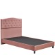 Κρεβάτι Ημίδιπλο ArteLibre JUNIPER Σάπιο Μήλο Ύφασμα 209x132x125cm (Στρώμα 120x200cm)