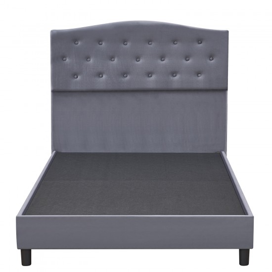 Κρεβάτι Ημίδιπλο ArteLibre JUNIPER Γκρι Ύφασμα 209x132x125cm (Στρώμα 120x200cm)