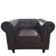 Πολυθρόνα ArteLibre AVERY Σκούρο Καφέ PU 100x90x73cm