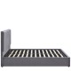 Κρεβάτι Υπέρδιπλο ArteLibre YUMA Γκρι Ύφασμα 214x1170x10cm (Στρώμα 160x200cm)