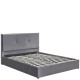 Κρεβάτι Υπέρδιπλο ArteLibre YUMA Γκρι Ύφασμα 214x1170x10cm (Στρώμα 160x200cm)
