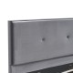 Κρεβάτι Υπέρδιπλο ArteLibre YUMA Γκρι Ύφασμα 214x1170x10cm (Στρώμα 160x200cm)