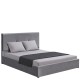 Κρεβάτι Υπέρδιπλο ArteLibre YUMA Γκρι Ύφασμα 214x1170x10cm (Στρώμα 160x200cm)