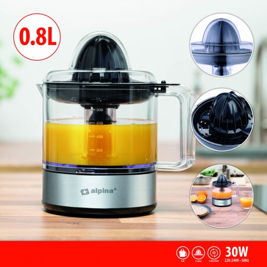 Στίφτης Εσπεριδοειδών 800ml 30W Ανοξείδωτος ALPINA