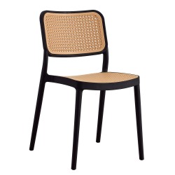 Καρέκλα Κήπου ArteLibre CAYMAN Μαύρο/Μπεζ PP 52.5x51x80cm