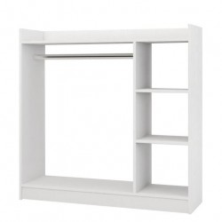 Κρεμάστρα Δαπέδου ArteLibre ZOLA Λευκό Μοριοσανίδα/Μέταλλο 123.6x35x120cm