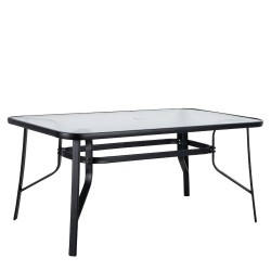 Τραπέζι Μεταλλικό ArteLibre SUN Μαύρο 120x70x70cm