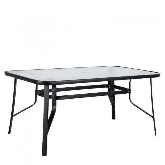 Τραπέζι Μεταλλικό ArteLibre SUN Μαύρο 120x70x70cm