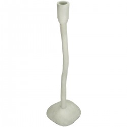 Κηροπήγιο ArteLibre Ιβουάρ Αλουμίνιο 13x12x42cm