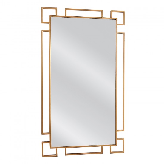 Καθρέπτης Τοίχου ArteLibre BELDIR Χρυσό Μέταλλο/Γυαλί 100x1.5x55cm