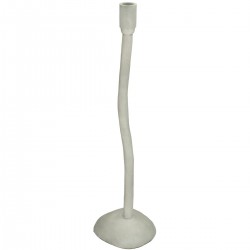 Κηροπήγιο ArteLibre Ιβουάρ Αλουμίνιο 14x13x52cm