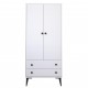 Ντουλάπα Δίφυλλη ArteLibre AMARI Λευκό Μοριοσανίδα 82x48x180cm