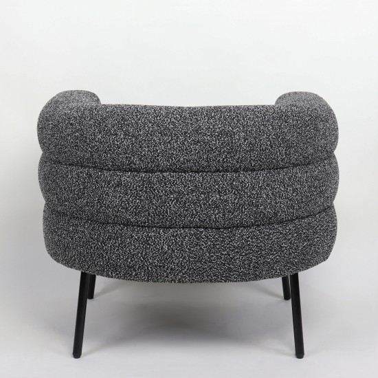 Πολυθρόνα ArteLibre CEREN Μαύρο Ύφασμα/Μέταλλο/Ξύλο 87x80x70cm