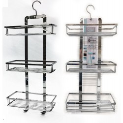 Εταζέρα 3 Ράφια Ασημί Μέταλλο 26x11x55cm