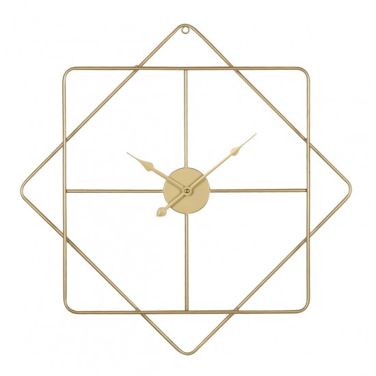 Ρολόι Τοίχου ArteLibre Χρυσό Μέταλλο 60x60x5cm