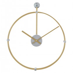 Ρολόι Τοίχου ArteLibre Χρυσό Μέταλλο 54x47x6cm