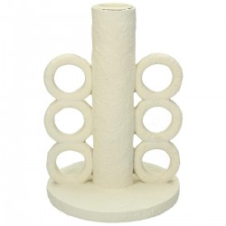 Κηροπήγιο ArteLibre Λευκό Polyresin 11x11x16cm