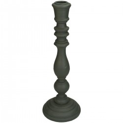 Κηροπήγιο ArteLibre Γκρι Polyresin 10x10x28cm