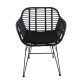 Καρέκλα Κήπου ArteLibre ACTORIUS Μαύρο Μέταλλο/Rattan 57x53x81cm