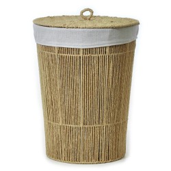 Καλάθι Απλύτων Μπεζ Φ42x54cm