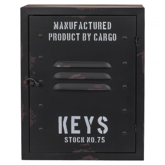 Κλειδοθήκη ‘Cargo’ 8 Θέσεων Μαύρο Μέταλλο 23x9x30cm