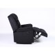 Πολυθρόνα Ανακλινόμενη ArteLibre CARINAE Μαύρο Βελούδο 93x90x100cm