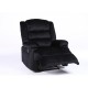 Πολυθρόνα Ανακλινόμενη ArteLibre CARINAE Μαύρο Βελούδο 93x90x100cm