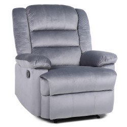 Πολυθρόνα Ανακλινόμενη ArteLibre CARINAE Γκρι Βελούδο 93x90x100cm