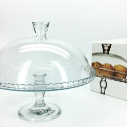 Τουρτιέρα Διάφανο Γυαλί Φ32x26cm